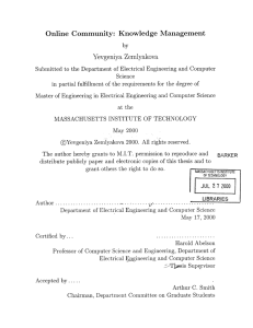 Knowledge  Management Yevgeniya  Zemlyakova Online  Community: