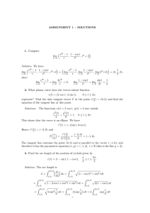 ASSIGNMENT 1 - SOLUTIONS 1. Compute − 1 e