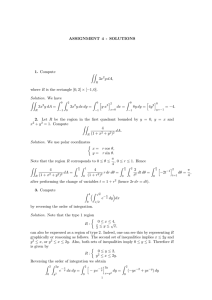 ASSIGNMENT 4 - SOLUTIONS 1. Compute Z Z 3x