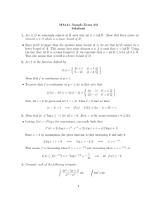 MA121, Sample Exam #3 Solutions Let A, B be nonempty subsets of A