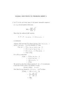 MA2223: SOLUTIONS TO PROBLEM SHEET 3 1. Let `