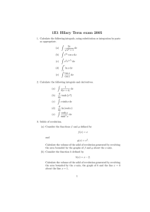 1E1 Hilary Term exam 2005