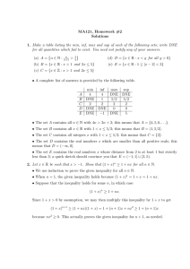 MA121, Homework #2 Solutions