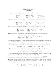 MA121, Homework #7 Solutions X