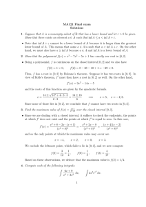 MA121 Final exam Solutions Suppose that A is a nonempty subset of A