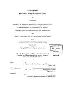 A  Context-based Personalized  Ratings Management  System by Cheewee Ang