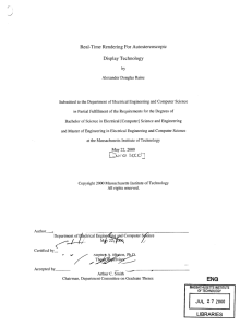 Real-Time  Rendering  For Autostereoscopic Display Technology