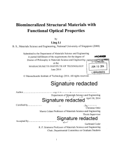 Biomineralized  Structural Materials with Functional Optical Properties