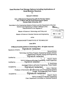 Used  Nuclear  Fuel  Storage  Options Including... Small  Modular  Reactors