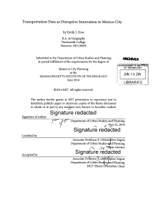 Transportation  Data as Disruptive  Innovation  in Mexico ... J.