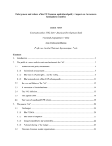 Enlargement and reform of the EU Common agricultural policy :... hemisphere countries