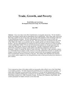 Trade, Growth, and Poverty