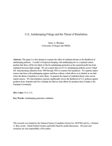 U.S. Antidumping Filings and the Threat of Retaliation