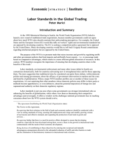 Economic | |  Institute Labor Standards in the Global Trading