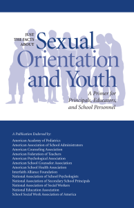 Sexual A Primer for Principals, Educators, and School Personnel