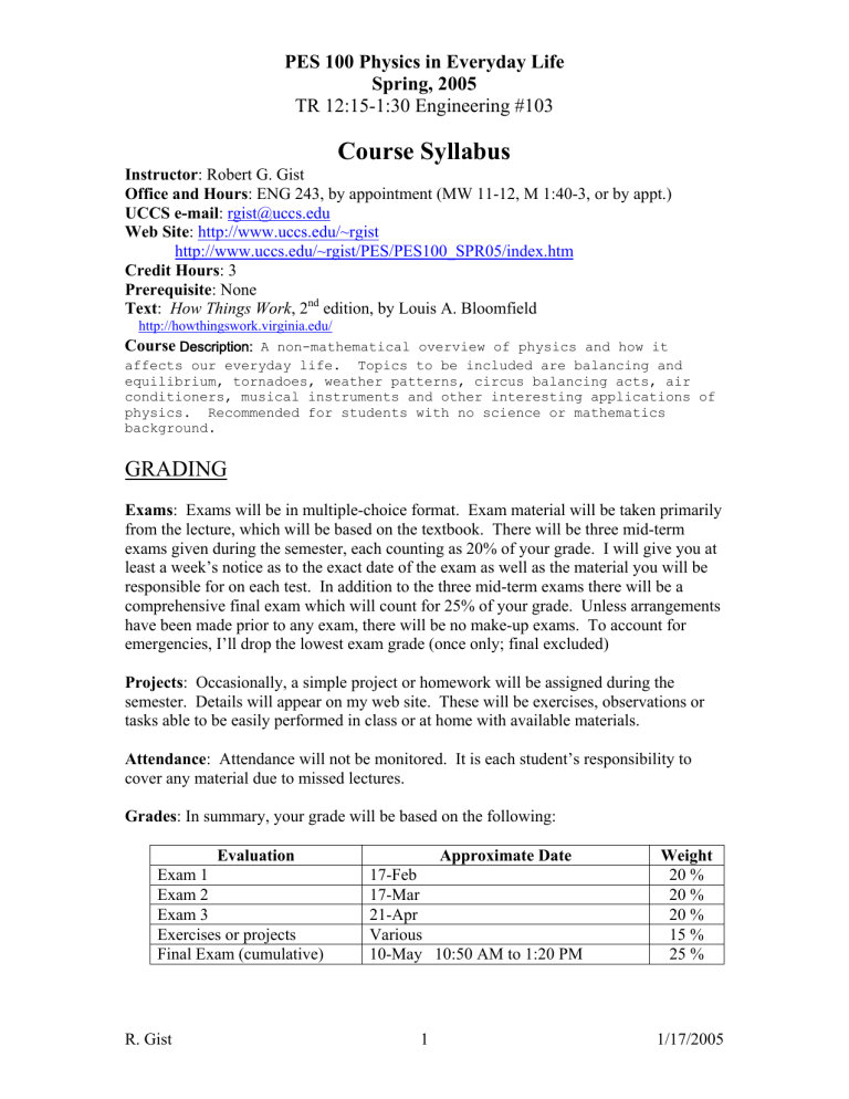 Solid State Physics Course Syllabus