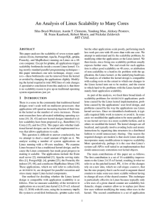 An Analysis of Linux Scalability to Many Cores