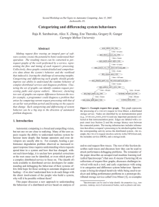 Categorizing and differencing system behaviours Carnegie Mellon University Abstract