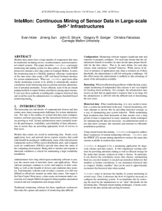 InteMon: Continuous Mining of Sensor Data in Large-scale Self-* Infrastructures
