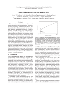 On multidimensional data and modern disks