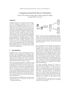 Comparison-based File Server Verification Abstract Yuen-Lin Tan