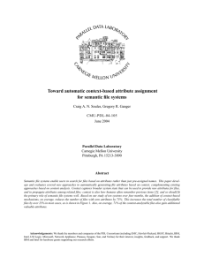 Toward automatic context-based attribute assignment for semantic file systems