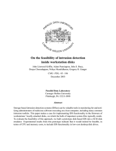 On the feasibility of intrusion detection inside workstation disks