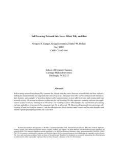 Self-Securing Network Interfaces: What, Why and How May 2002 CMU-CS-02-144