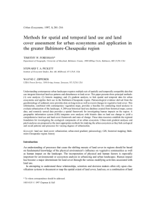 Methods for spatial and temporal land use and land