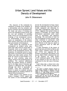 Sprawl, Density Development John R. Ottensmann