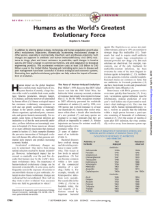 Humans as the World’s Greatest Evolutionary Force