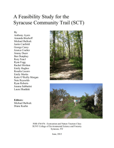 A Feasibility Study for the Syracuse Community Trail (SCT)