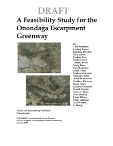 DRAFT A Feasibility Study for the Onondaga Escarpment Greenway