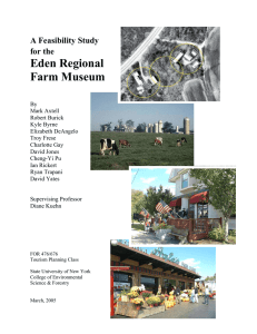 Eden Regional Farm Museum A Feasibility Study for the