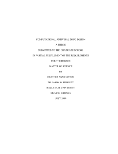 COMPUTATIONAL ANTIVIRAL DRUG DESIGN A THESIS SUBMITTED TO THE GRADUATE SCHOOL