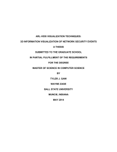 ARL-VIDS VISUALIZATION TECHNIQUES: 3D INFORMATION VISUALIZATION OF NETWORK SECURITY EVENTS A THESIS