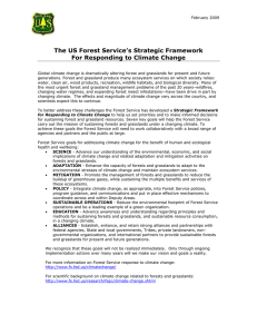 The US Forest Service’s Strategic Framework For Responding to Climate Change