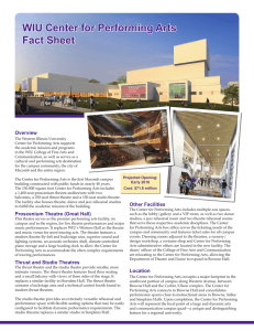 WIU Center for Performing Arts Fact Sheet Overview