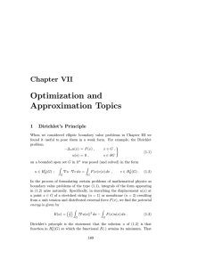 Optimization and Approximation Topics Chapter VII 1