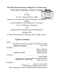 204 Full  Wavefield  Inversion  Methods  for ... Di Yang