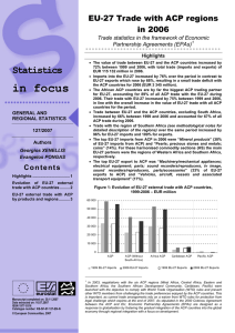 Statistics EU-27 Trade with ACP regions in 2006