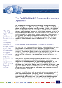The CARIFORUM-EC Economic Partnership Agreement