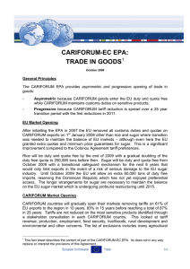 CARIFORUM-EC EPA: TRADE IN GOODS  1