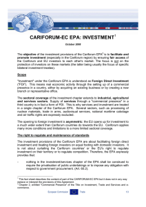 CARIFORUM-EC EPA: INVESTMENT  1