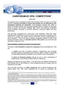 CARIFORUM-EC EPA: COMPETITION  1