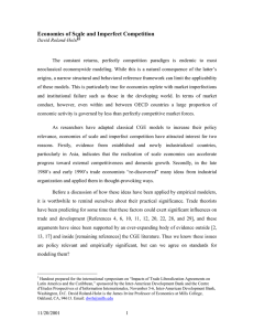 Economies of Scale and Imperfect Competition