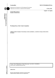 Unclassified TD/TC/WP(2003)2/FINAL