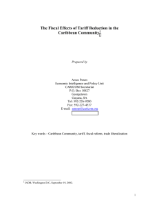 The Fiscal Effects of Tariff Reduction in the Caribbean Community