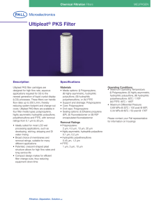 Ultipleat PKS Filter ® Chemical Filtration