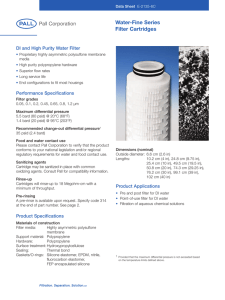 Water-Fine Series Filter Cartridges DI and High Purity Water Filter